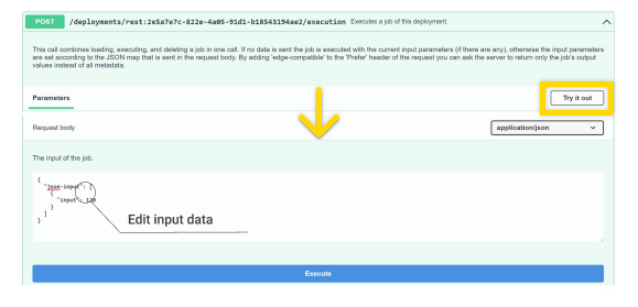 try out the swagger ui
