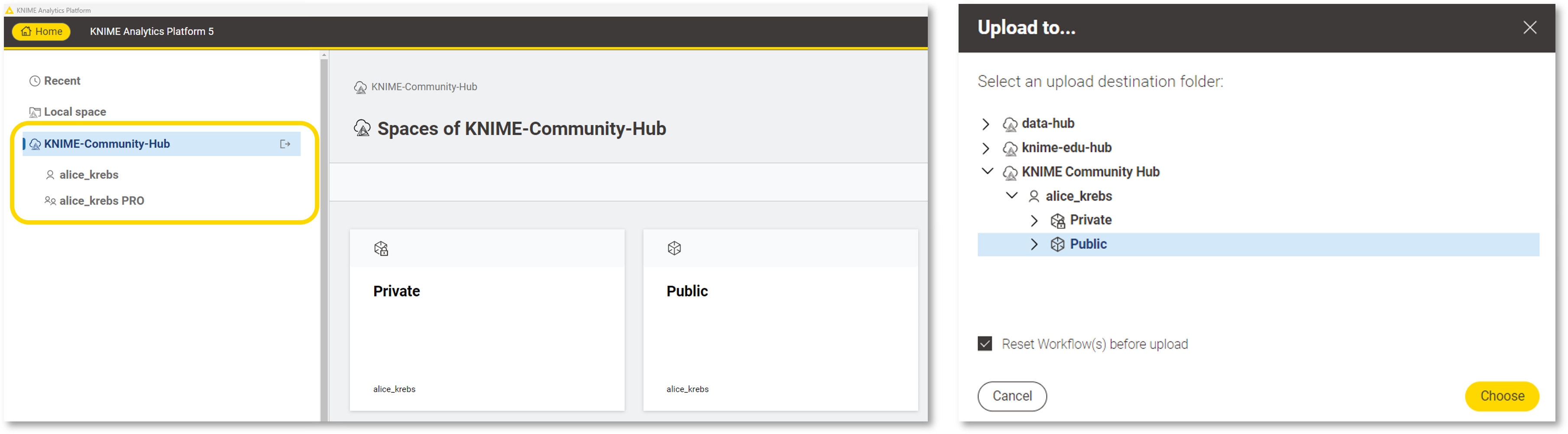upload workflow from AP