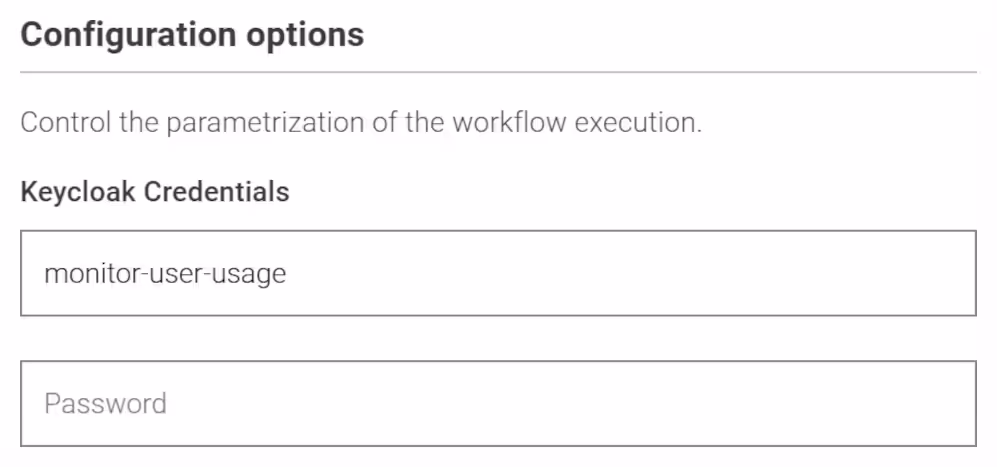 Configure the Keycloak service client ID and secret