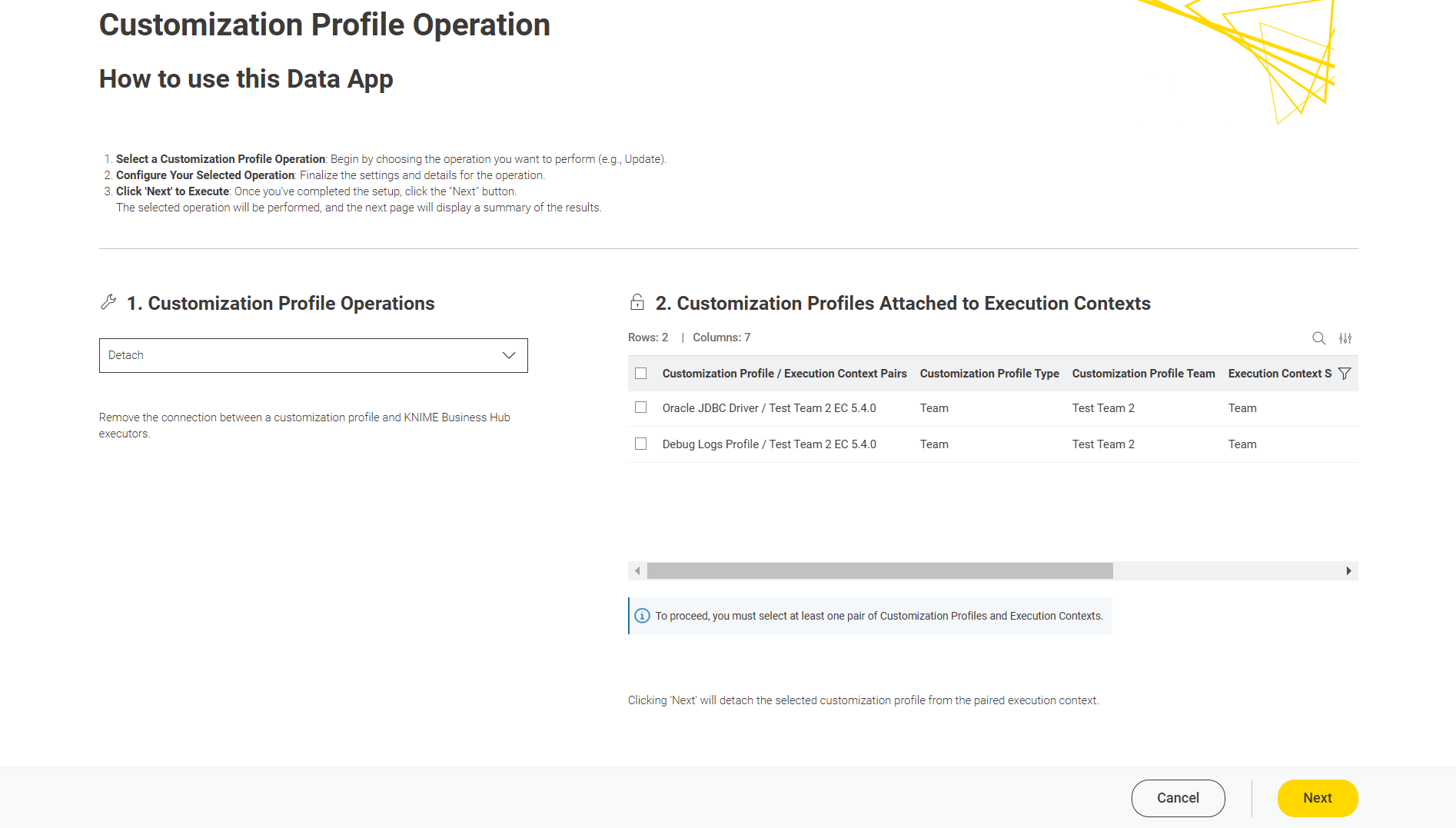 img customization profile detach global admin selection