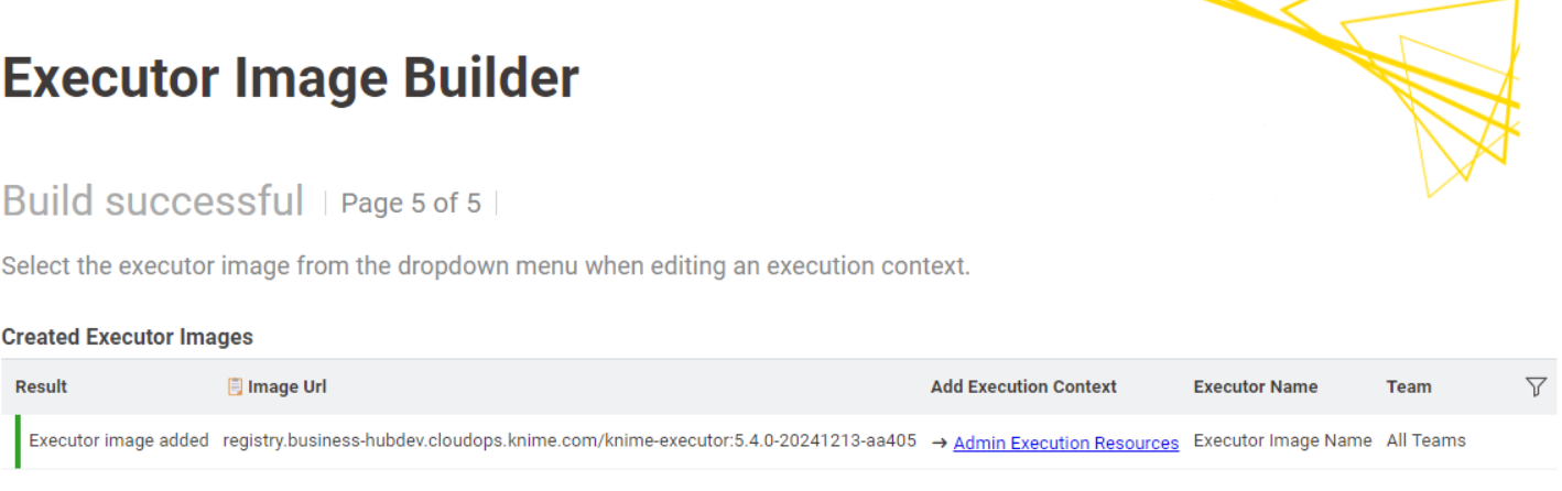 executor image builder data app page5