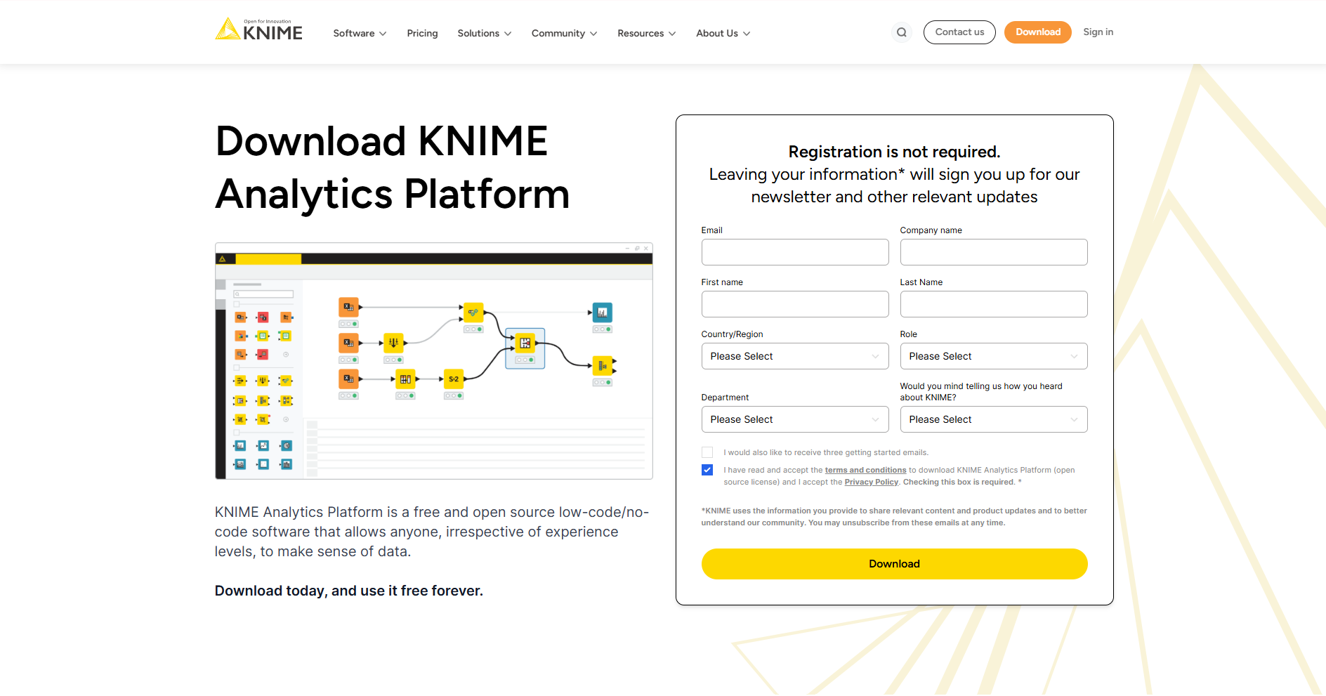 download knime landing