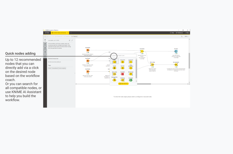 06 knime modern ui quick nodes adding