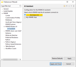 091 ai assistant preferences