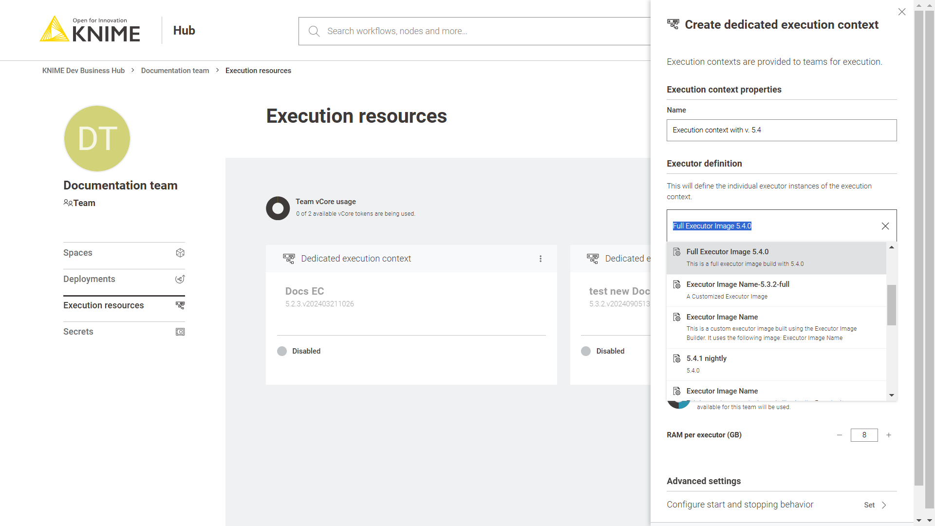 img create execution context