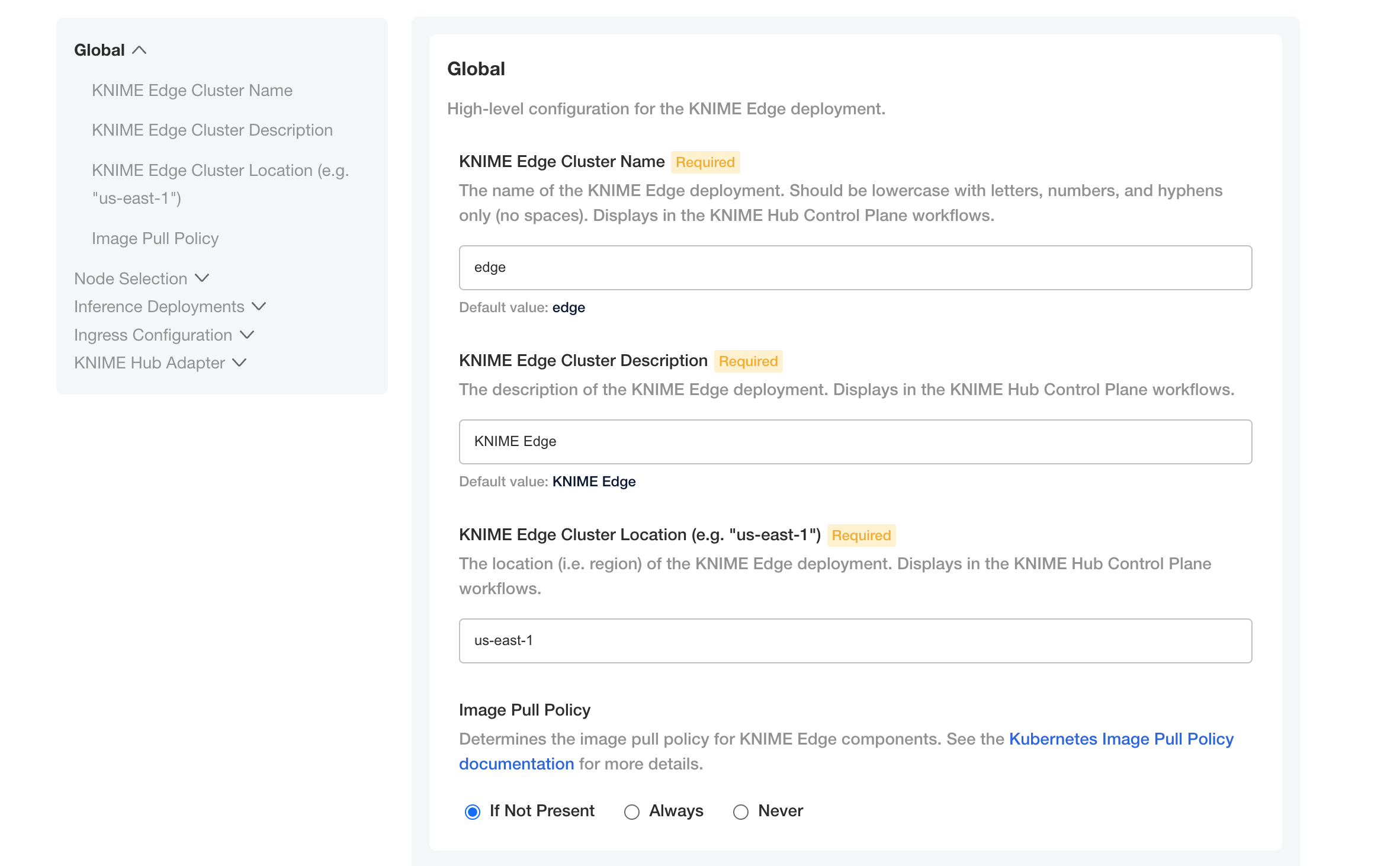 edge kotsadm config